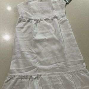 Art Class White Ruffled Tiered Sundress